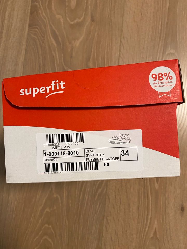 Superfit Sandale, Fußbettpantoffeln, Gr. 34, NEU & OVP in Hamburg