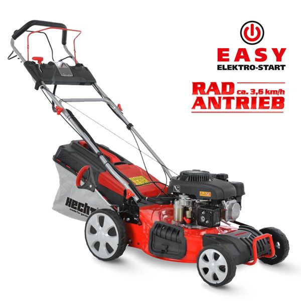 Benzin Rasenmäher Radantrieb 46 cm Schnittbreite Elektrostart Motor
