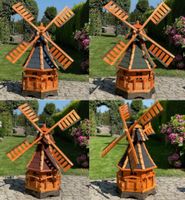 DARLUX Garten-Windmühle aus Holz Blau, Grün, Rot, Schwarz, 120 cm Dresden - Coschütz/Gittersee Vorschau