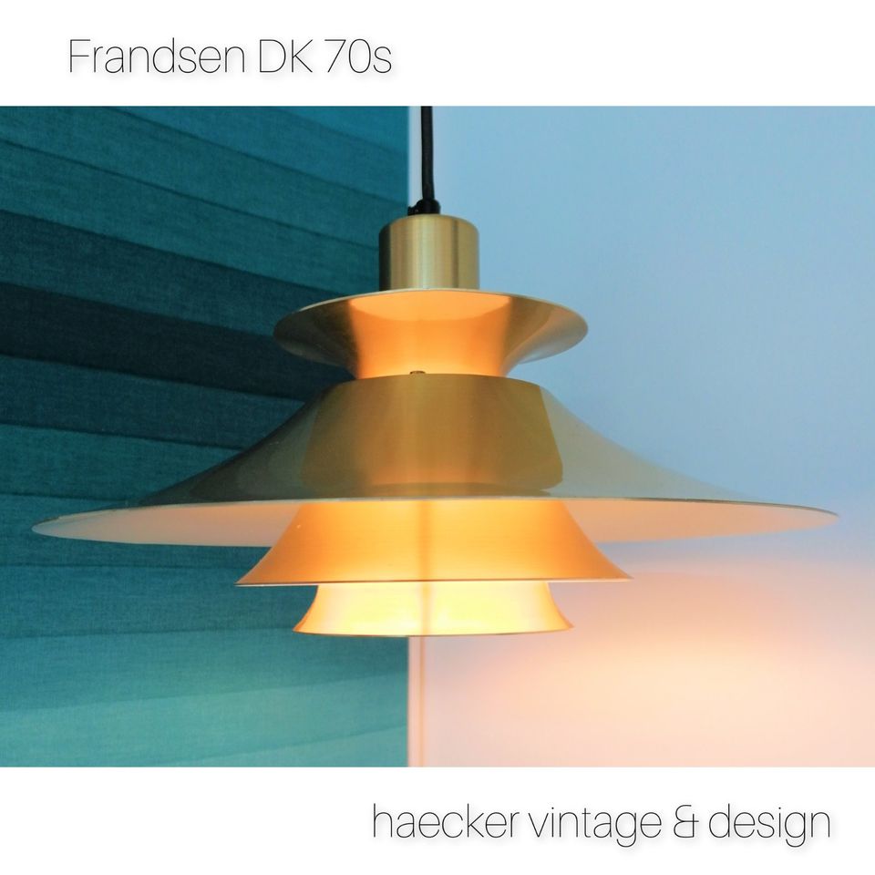 Lampe golden danish design zu poulsen ph mid-century retro 70er in Frankfurt am Main