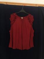 H&M Top mit Häkelspitze – Gr. 2XL  Leicht & Feminin in tollem Rot Bayern - Lindenberg im Allgäu Vorschau