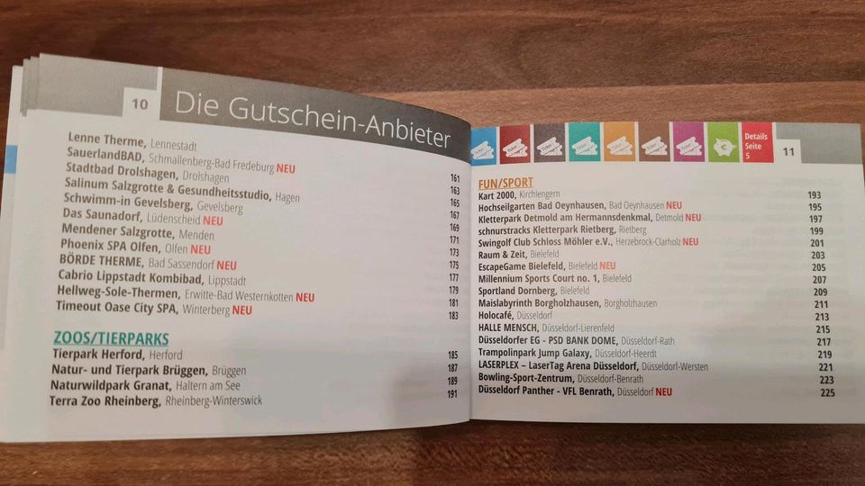 Freizeitblock / Freizeit Gutscheine / Wellness / Kino / in Velbert