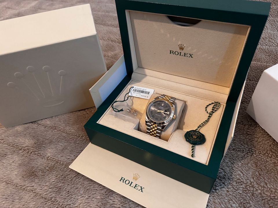 Rolex Datejust 41 Stahl Gold Wimbledon 10/2021 in Wiesbaden