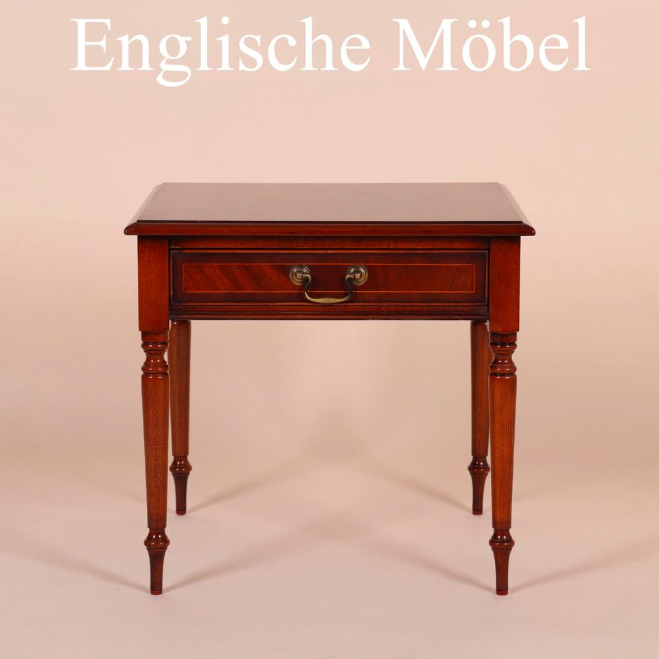 Englische Möbel Regency Beistelltisch Mahagoni mit Schubfach UK in Potsdam