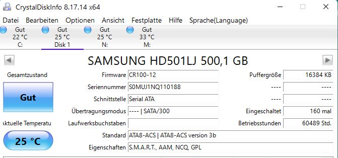 Festplatte HDD 3,5“ Samsung 500GB – Zugabe 1 LogiLink Protection in Bochum