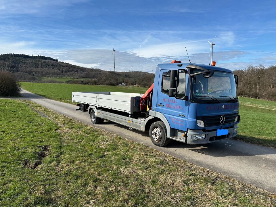 Mercedes Benz Atego 818 Ladekran in Thalfang