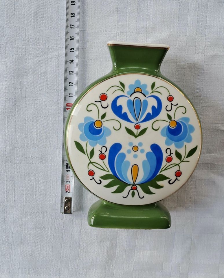 Vintage Porzellan Vase von Lubiana Polen 1970er Jahre in Kirch Jesar