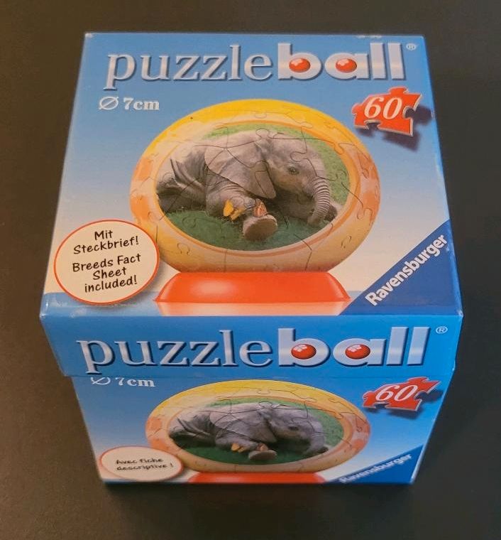 Ravensburger 09706 - Elefant- 60 Teile puzzleball® in Sande