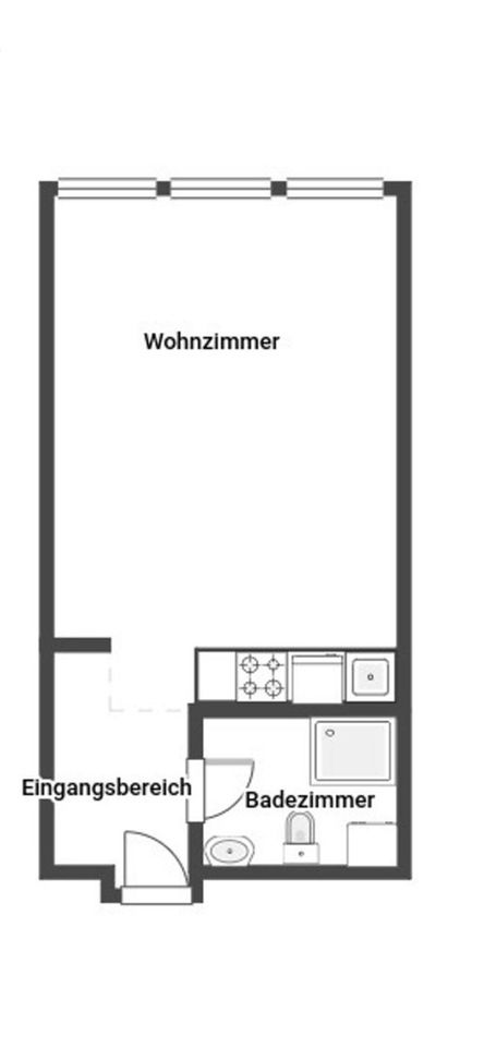 Teilmöblierte/renovierte 1-Zimmerwohnung mit Küche in bester Lage in Mannheim