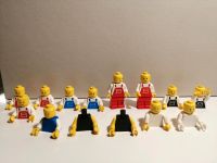 Lego City Minifiguren Torso Bauarbeiter Latzhose rot blau Berlin - Hellersdorf Vorschau