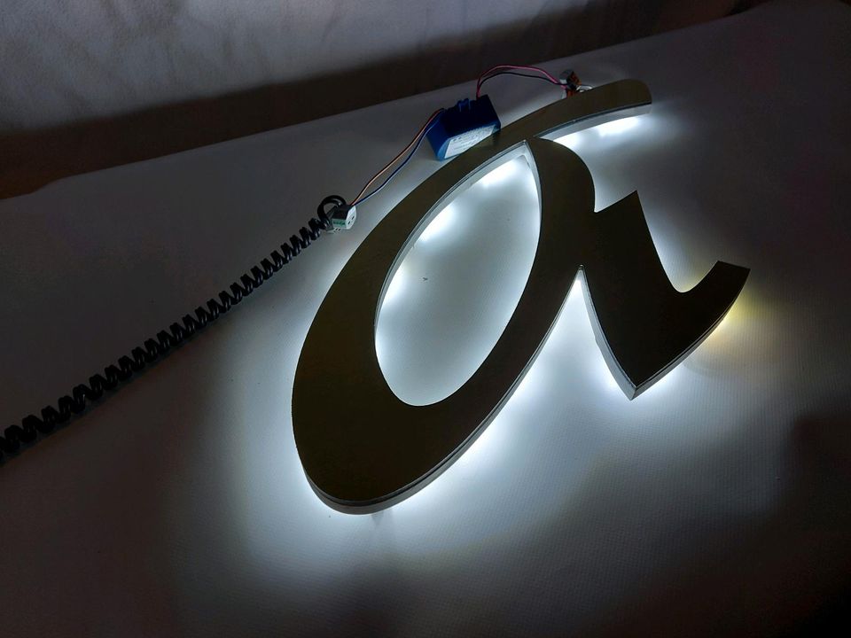 Leuchtbuchstaben d a o gold max. 58 cm  LED Leuchtreklame Werbung in Oelde