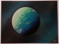 Graffiti Planet Erde mit Galaxie - Spray Paint Art Kunst Dresden - Langebrueck Vorschau