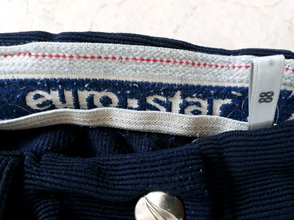 Eurostar Reithose Echtleder Vollbesatz 88 blau in Rodgau