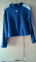 Adidas Sweater Hoodie crop navy blau weiß Baumwolle neuwertig Innenstadt - Poll Vorschau