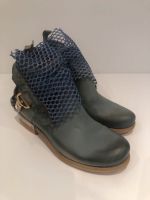 NEU Leder Stiefeletten Vintage Metallbeschlag blau beige Nordrhein-Westfalen - Willich Vorschau