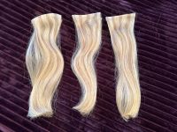 Breite Echthaar-Klebe-Tressen Extensions blond mit Strähnchen Wandsbek - Hamburg Wellingsbüttel Vorschau