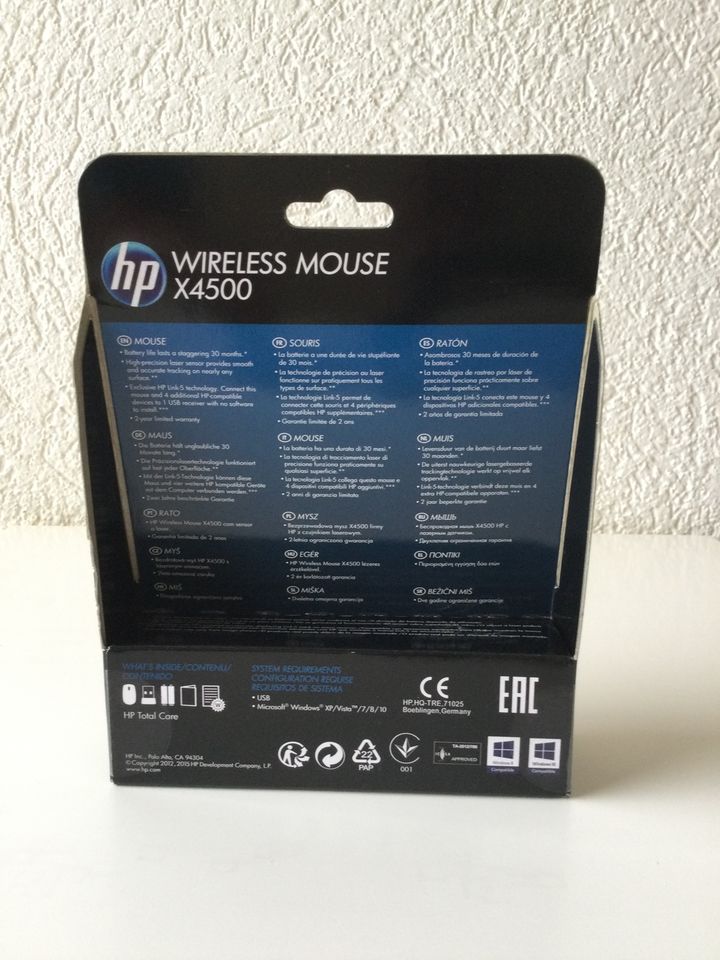 HP Wireless Mouse X4500 in Originalverpackung, ungeöffnet in Olching