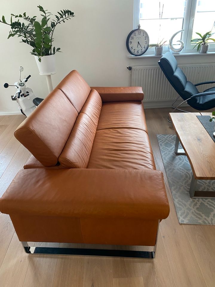 Ledercouch/Ledersofa Cognac in Gaggenau