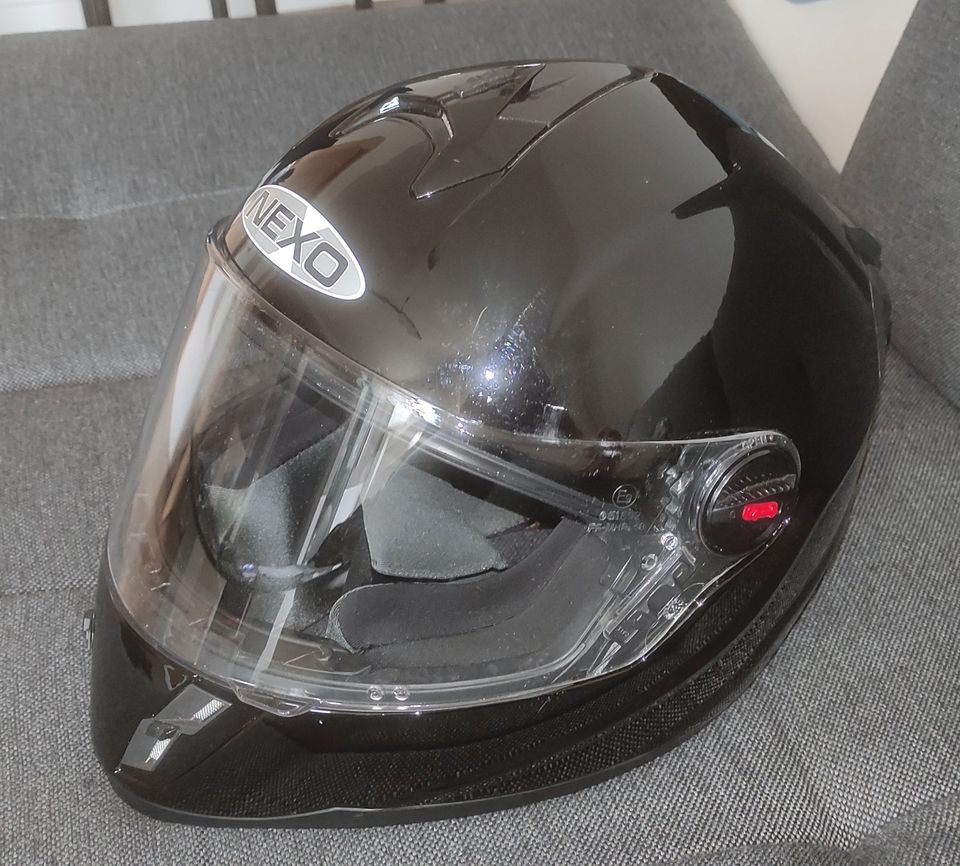 Motorradhelm Nexo Schwarz Glanz M500 Karthelm Schutzhelm in Freital