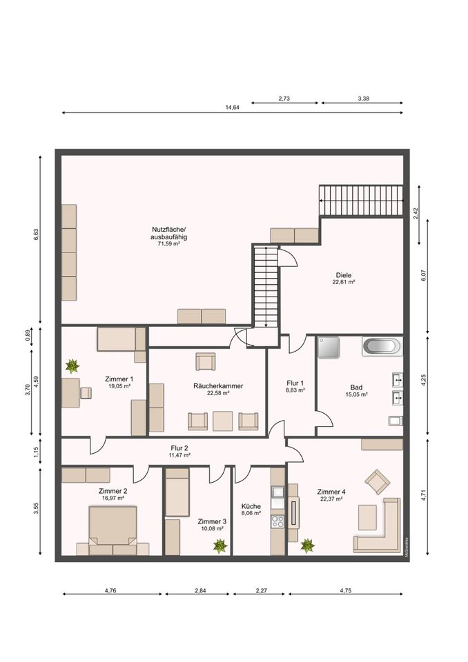 Neuer Preis ! Zweifamilienhaus mit der Möglickeit zur Umgestaltung als Mehrgenerationenhaus in Bebensee