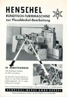 Henschel Rundtisch-Turmmaschine - Werbung Reklame 1961 Baden-Württemberg - Steinen Vorschau