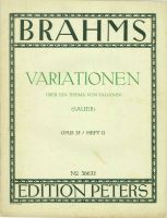 Brahms, Variationen 2, Ed. Peters 3663B, Klavier NOTEN Bayern - Rain Lech Vorschau