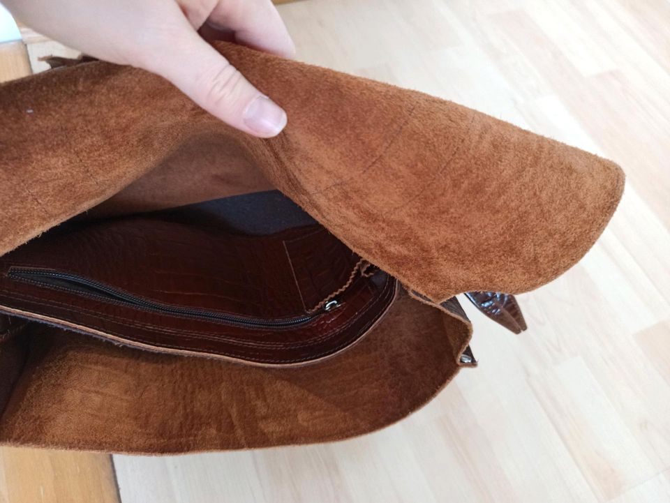 Ledertasche Lehrertasche cognac Leder rotbraun Aktentasche in Rednitzhembach