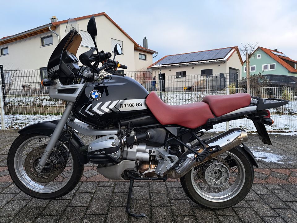 BMW R 1100 GS, schwarz, Scheckheft, Koffer, Topcase in Leutershausen