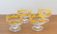 4 Glas Dessertschalen mit Fuß • Retro • Obstbemalung München - Berg-am-Laim Vorschau