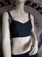 Crop Top Bustier Schwarz XXS 32 34 Schnallen Gothic Hessen - Stadtallendorf Vorschau