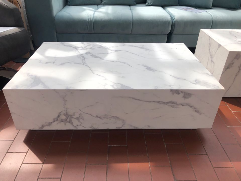 Couchtisch in Marmoroptik weiß 120x75 cm statt 1.508 € in Bremen