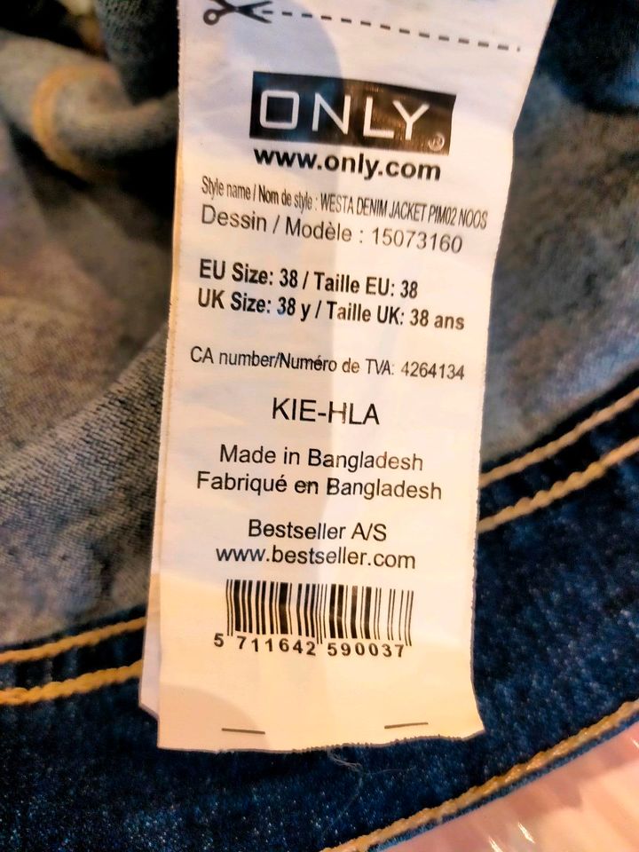 Only, Jeansjacke, Stretch Jeans Jacke Größe M, passend 36 / 38 in Bremerhaven