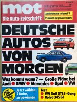 MOT-die Auto-Zeitschrift 26/1979 VW Golf Audi 300 Volvo 345 GL Essen - Essen-Borbeck Vorschau