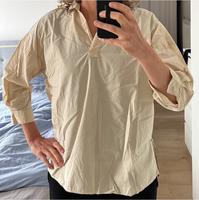 Bluse M Uniqlo beige Baumwolle locker - "Safari"-Stil Mitte - Tiergarten Vorschau