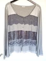 Heine Jersey Blusenjacke Jacke Shirt grau Spitzen Glitzer 42 (44) Niedersachsen - Wanna Vorschau