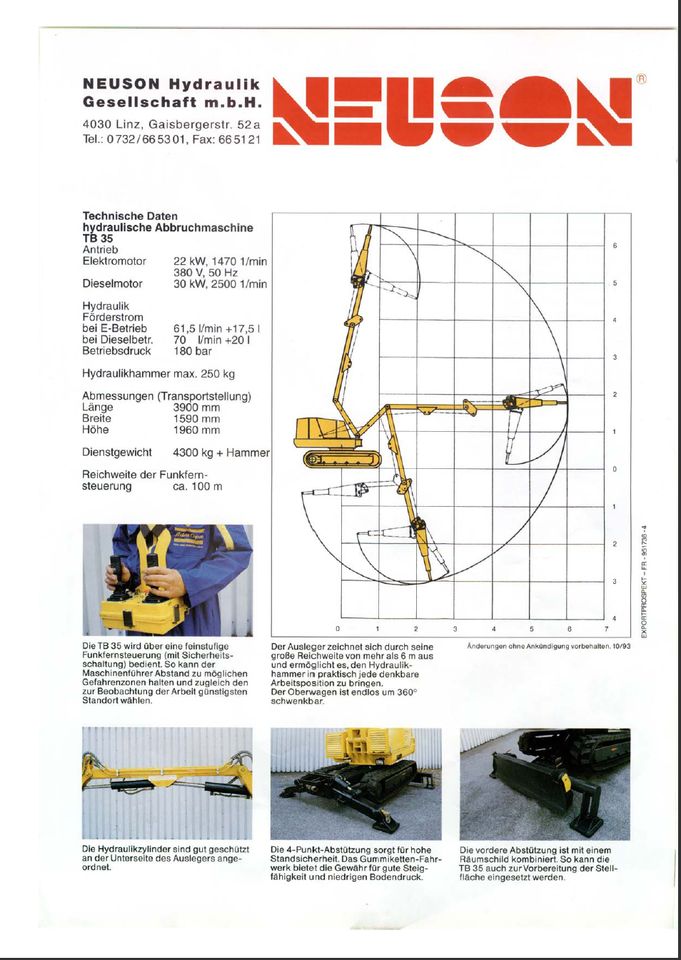 Abbruchroboter / Elektrobagger NEUSON TB 35 mit Hybridantrieb in Oberkrämer