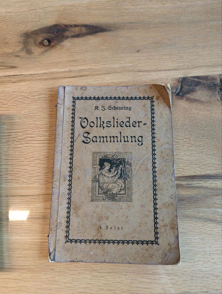 Original Volkslieder-Sammlung K. J. Scheuring Antik 1928 Volksgut in Sand a. Main