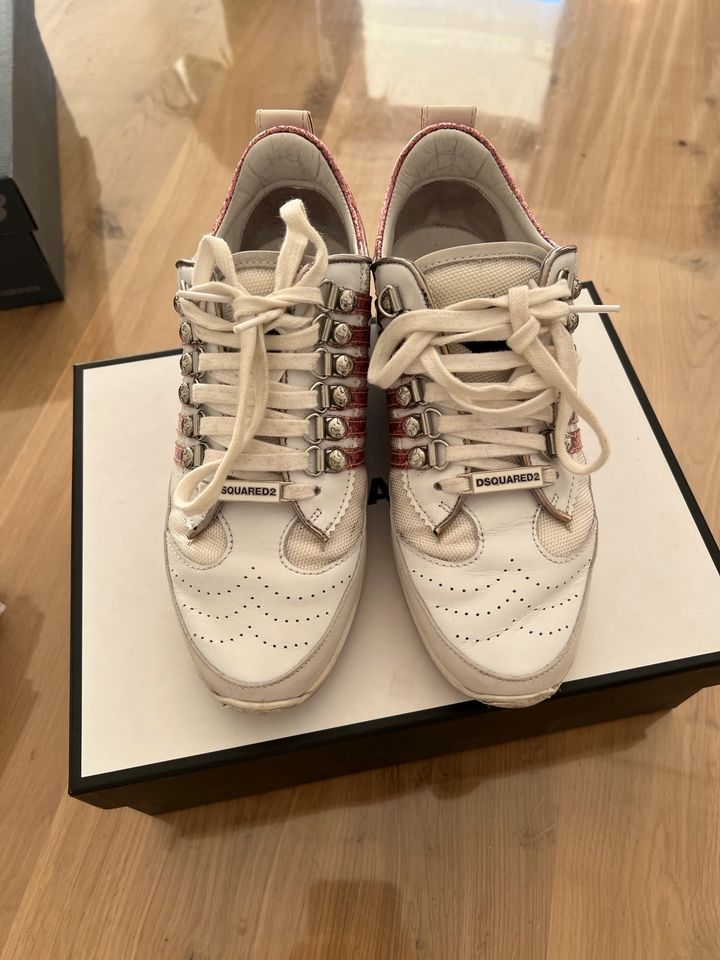 Dsquared2 Sneaker weiß/rosa Glitzer in 38 in Duisburg