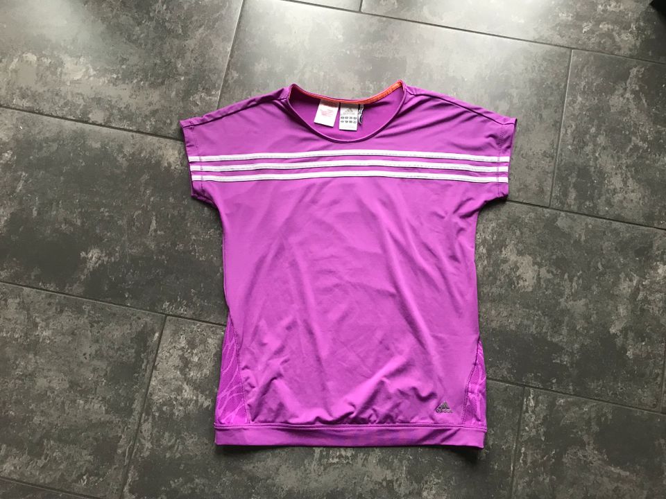 Adidas Sportshirt Shirt climacool Gr. 164, lila, neuwertig in Wölfersheim