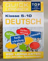 Quick Lernbox, Lernkarten Deutsch, Klasse 5-10 Niedersachsen - Helmstedt Vorschau