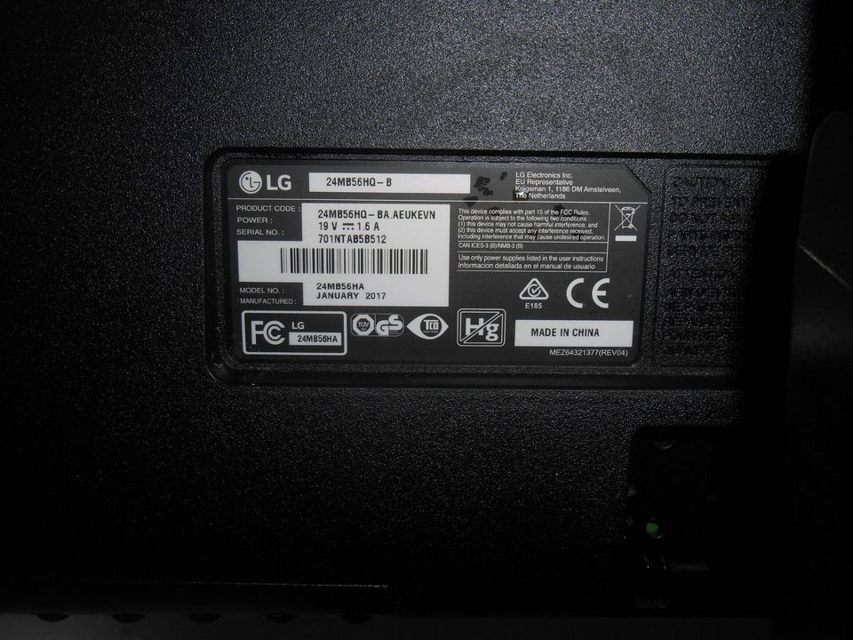 Monitor LG 24MB56HQ, 23.8 Zoll, 1920x1080 (Full HD), HDMI, VGA in Windischeschenbach