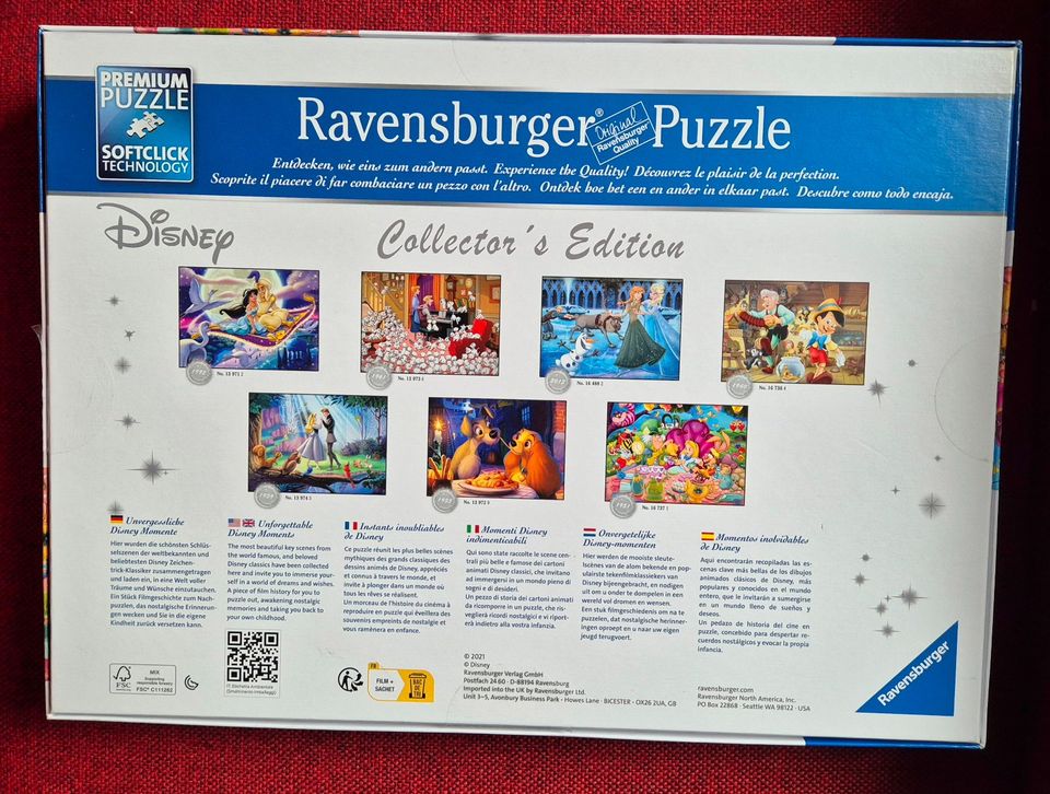 RAVENSBURGER Puzzle DISNEY ALICE IN WONDERLAND 1000 Teile wie neu in Wülfrath