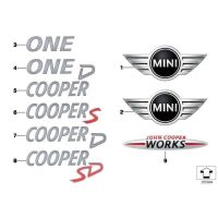 Original Mini Cooper R55 R56 R57 R58 R59 12cm Vorne Emblem 51142754973 Hessen - Fulda Vorschau