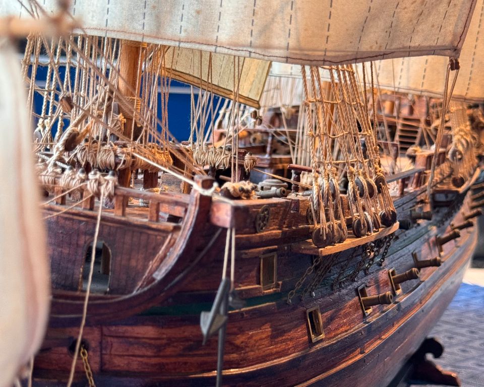 Modellsegelschiff Norske Löve, ❗️mit  ACRYL HAUBE ❗️Holzschiff in Essen