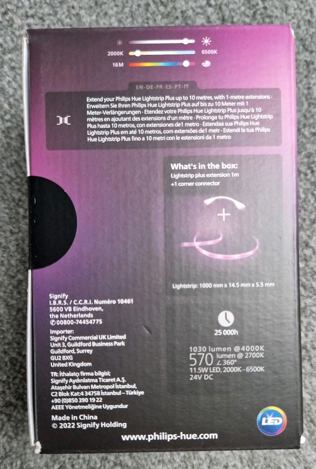 Philips Hue Lightstrip Verlängerung,  1 m, neu in Neckargemünd