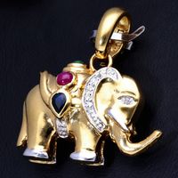 Edler Goldanhänger Elefant 585 14K ECHT GOLD Brillant-Smaragd-Rubin-Saphirbesatz Schmuck Unisex Massiv Goldschmuck Viele weitere Angebote mit Finanzierung Ratenzahlung im Shop sensburg-aurum Berlin - Neukölln Vorschau