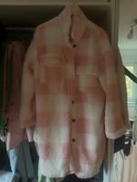 Teddy Mantel kariert weiß rosa Gr M L neu Sachsen - Zwickau Vorschau