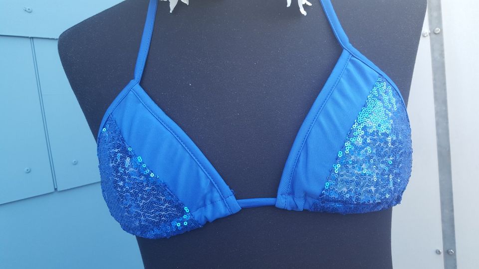 Bikini Pailletten, blau, Gr. S - NEU in Karlsruhe