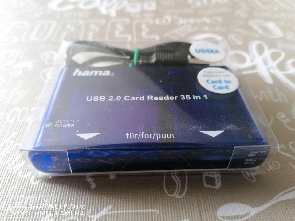 HAMA 35-in-1 USB 2.0, Multikartenleser, Blue, SD/SDHC/SDXC Smart in Aindling