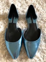 Zara Ballerinas spitz silber blau metallic Gr. 39 Thüringen - Neudietendorf Vorschau